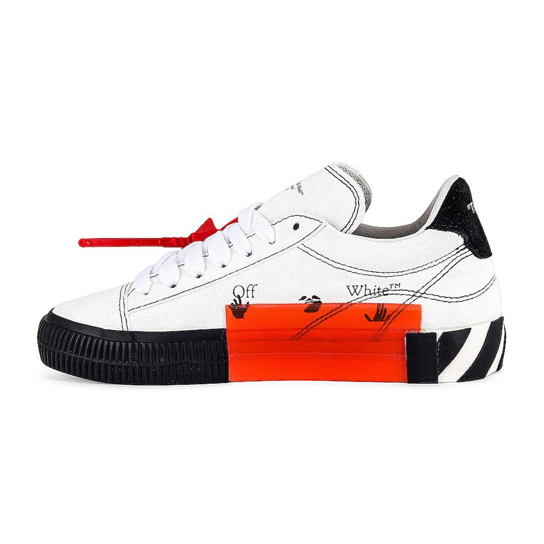 OFF-WHITE Vulcanized Low Leather White Black